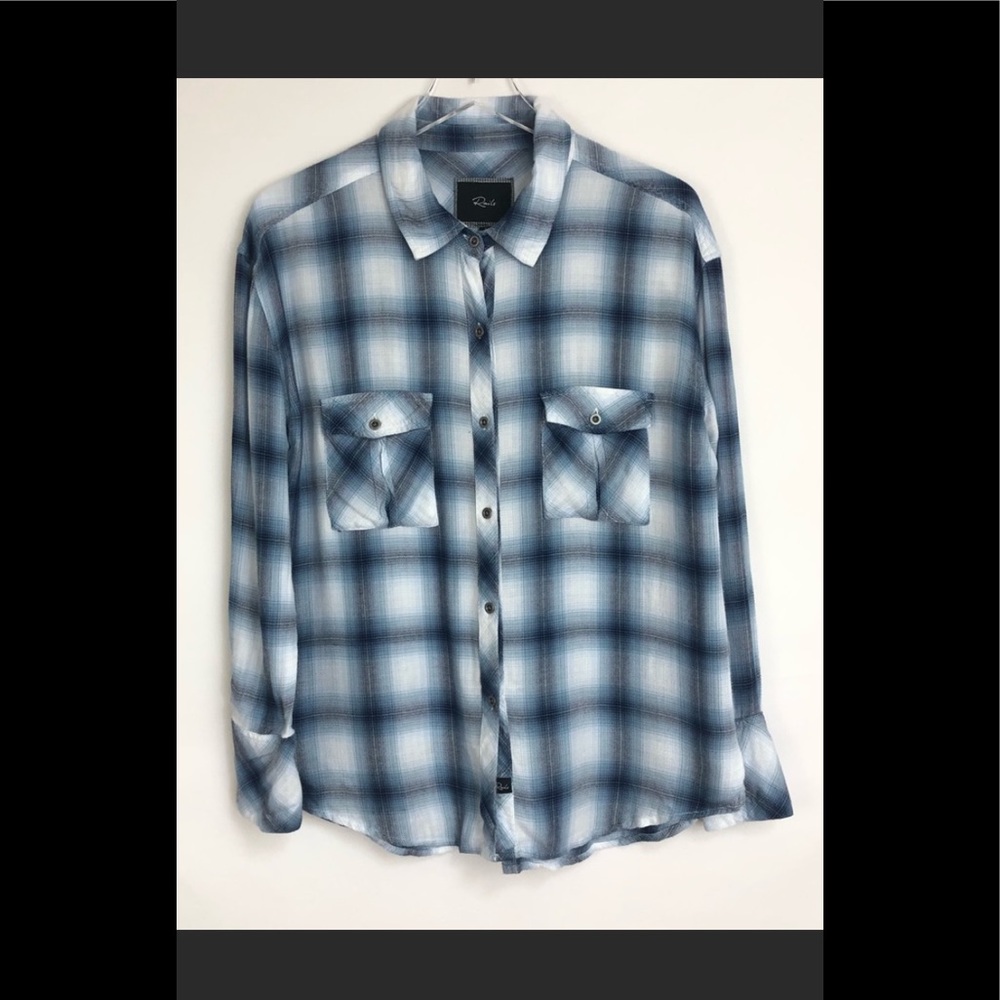 Rails Blue plaid long sleeves button down shirt S